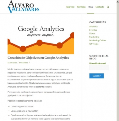 Creacin de Objetivos en Google Analytics