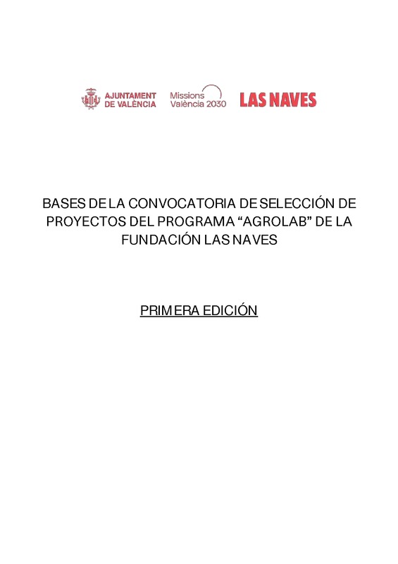 Bases de la Convocatoria