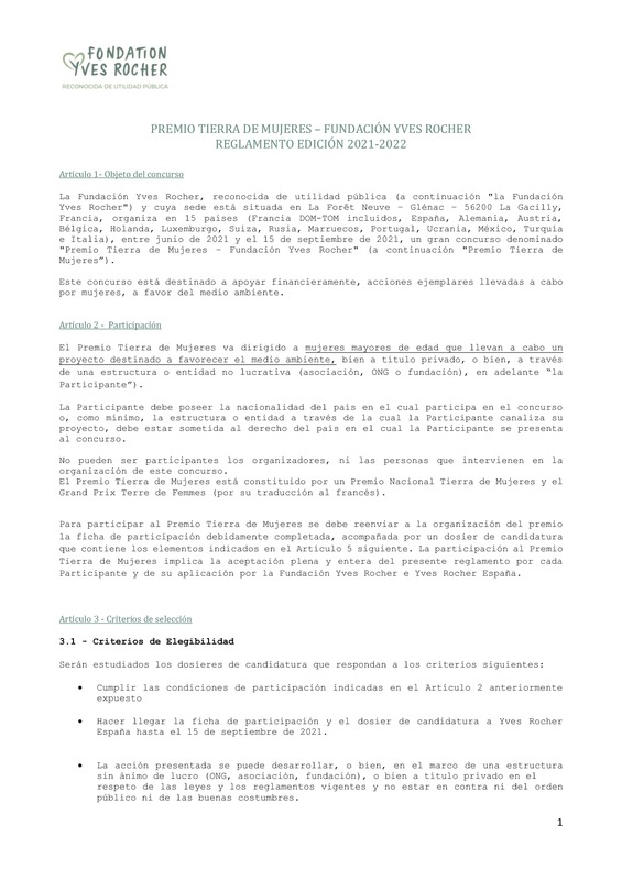 Bases de la Convocatoria