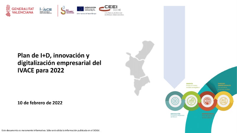 Presentación webinar Ayudas IVACE 2022 para empresas innovadoras