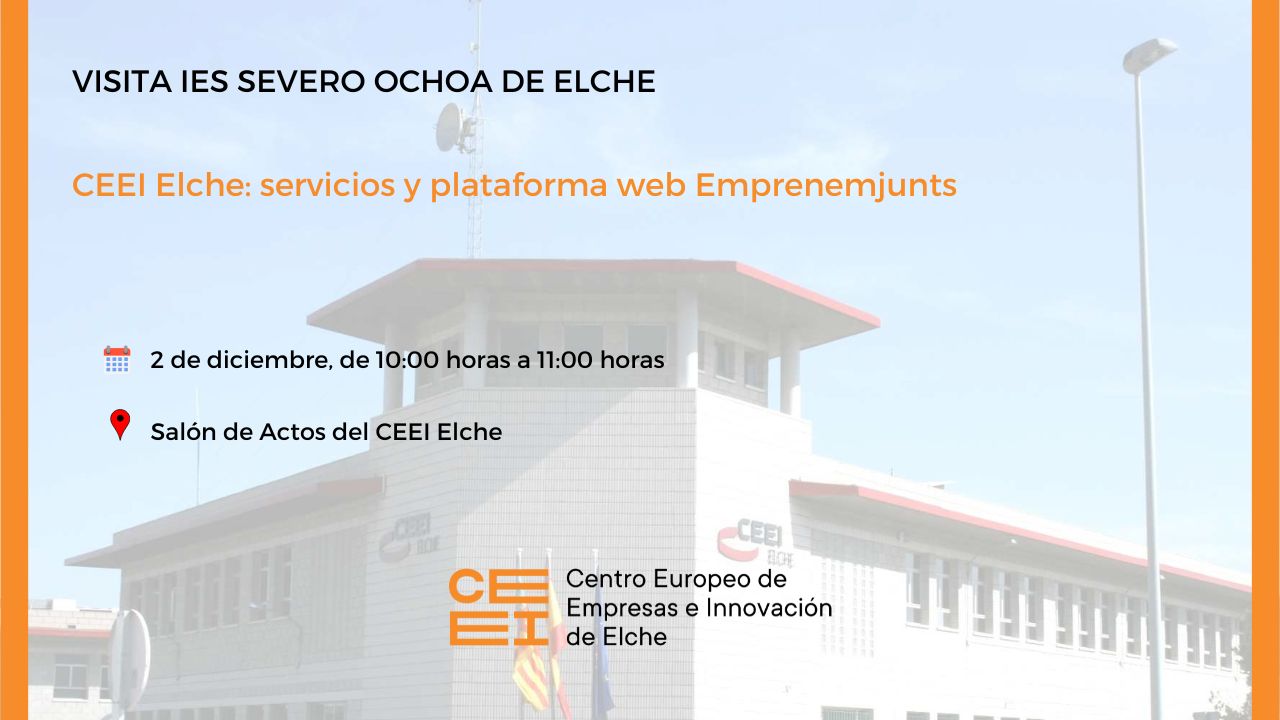 CEEI Elche: servicios y plataforma web Emprenemjunts