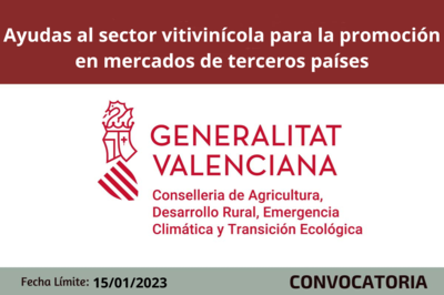 Ayudas al sector vitivinicola valenciano 2022