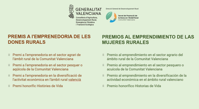 Premios al emprendimiento de las Mujeres Rurales de la Comunitat Valenciana