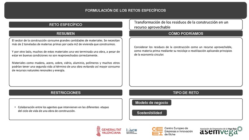Transformaci�n de los residuos de la construcci�n en un recurso aprovechable