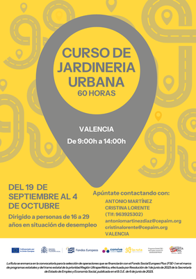 CURSO DE JARDINER�A URBANA. (60 HORAS)