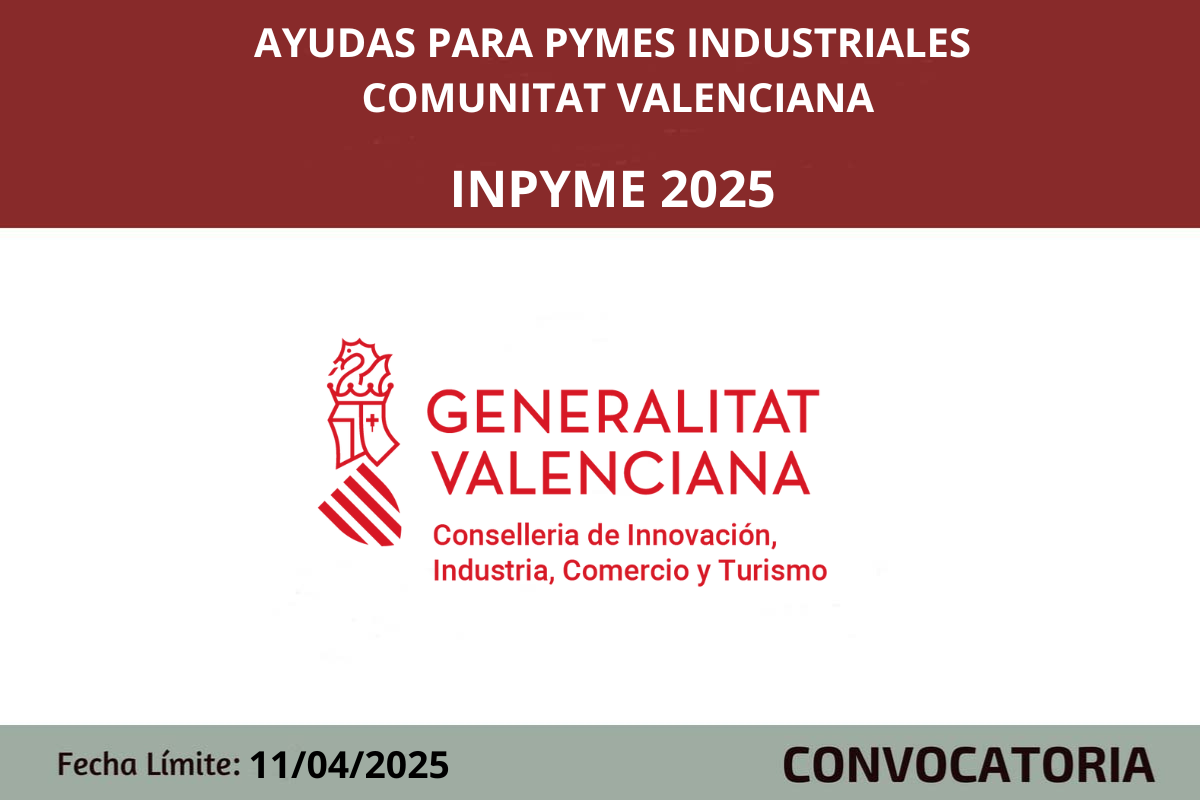 Ayudas Pymes industriales CV. Inpyme 2025