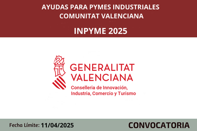 Ayudas para apoyar las inversiones para la reindustrialización realizadas por las PYMES de diversos sectores industriales de la CV
