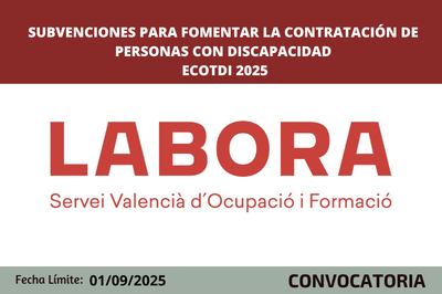 Subvenciones destinadas a fomentar la contratación de personas con discapacidad ECOTDI 2025