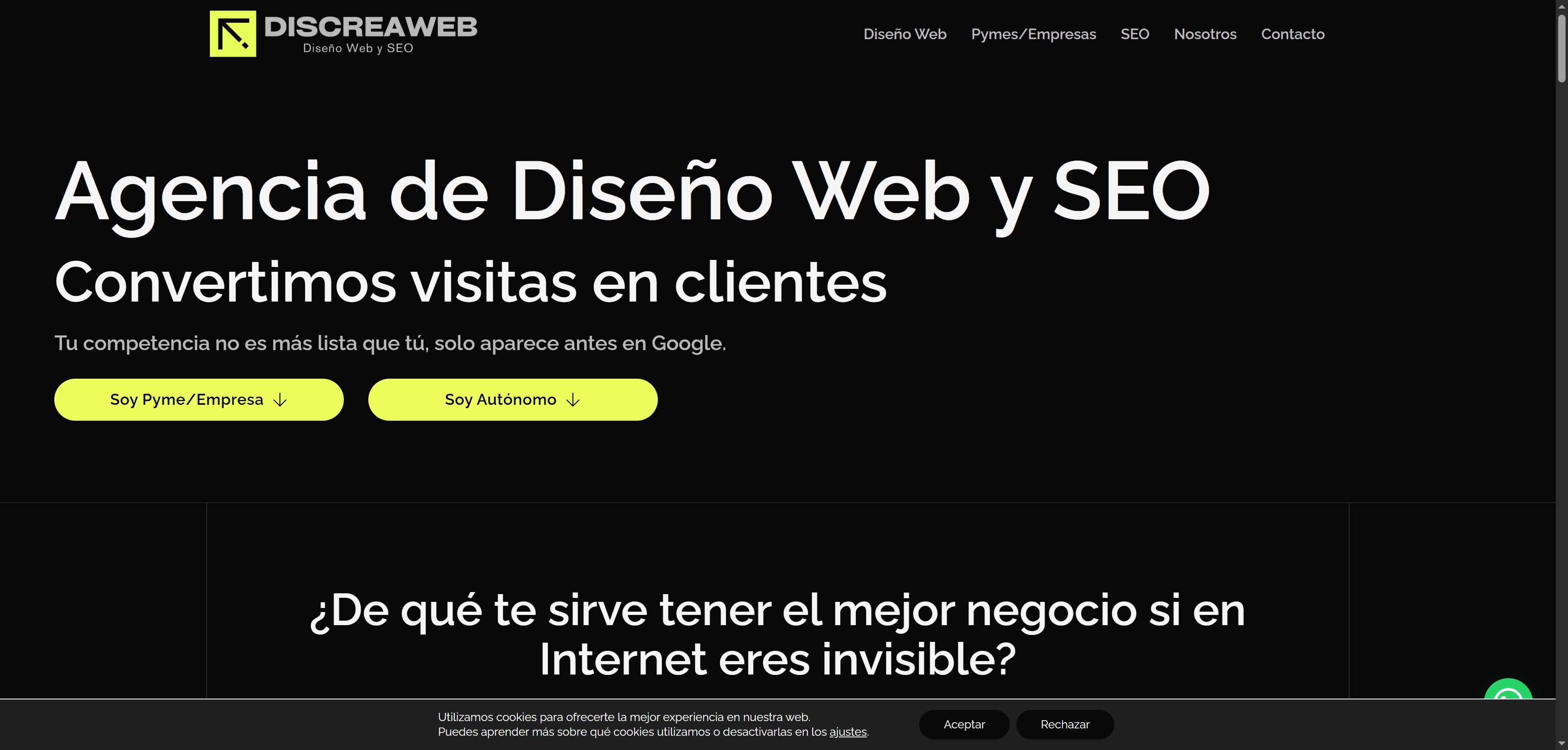 Agencia de Dise�o Web y SEO - Discreaweb