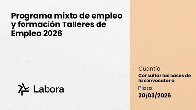 Programa mixto de empleo y formaci�n Talleres de Empleo 2026