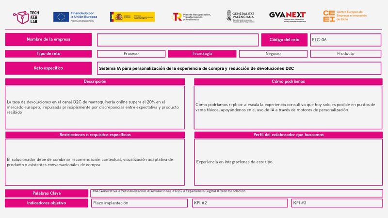 [Reto Spin-Offs] - Sistema IA para personalizaci�n de la experiencia de compra y reducci�n de devoluciones D2C