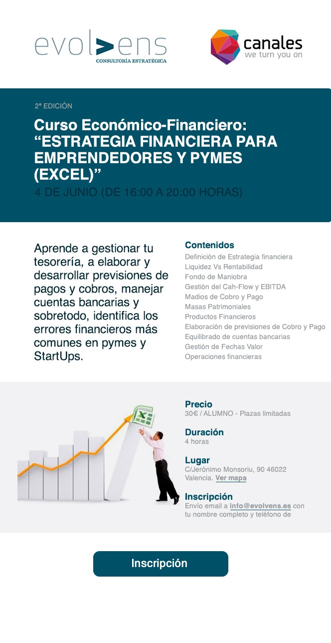 2ª Edición Curso Estrategia Financiera para Emprendedores, Pymes y StartUps (EXCEL)