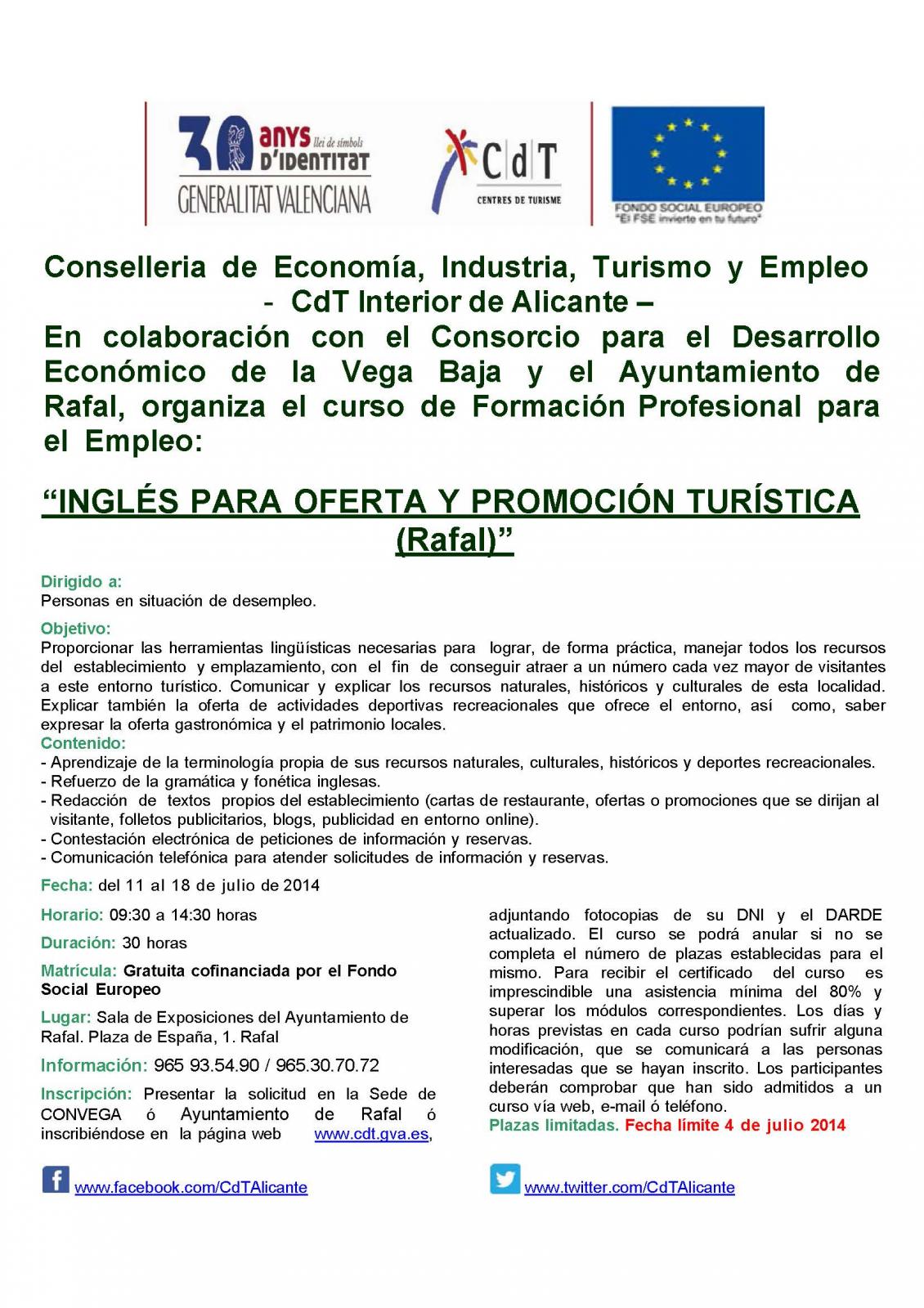 Curso de Ingls para la oferta y la promocin turstica