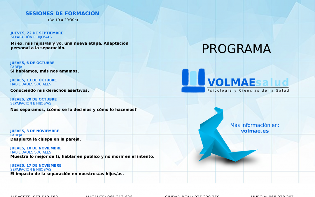 Sesiones de formación - acciones de mejora