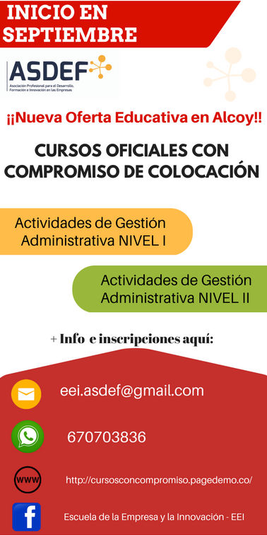Cursos oficiales con compromiso de colocaci�n