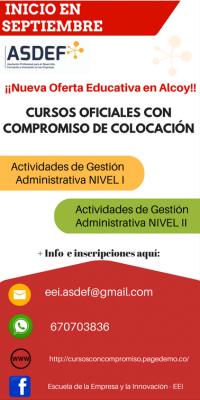 Cursos oficiales con compromiso de colocaci�n