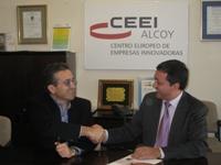 firma convenio 2010 CEEI Alcoy CAM