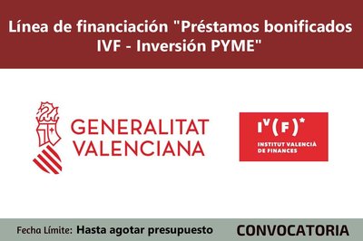 Lnea de financiacin "Prstamos bonificados IVF - Inversin PYME"