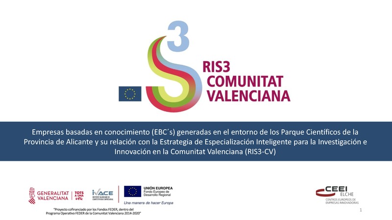 EBCs generadas en el entorno de los Parque Cientficos de la Provincia de Alicante y su relacin con RIS3-CV (Portada)