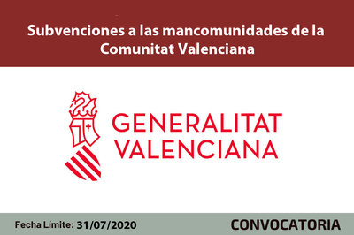 Subvenciones a las mancomunidades de la Comunitat Valenciana