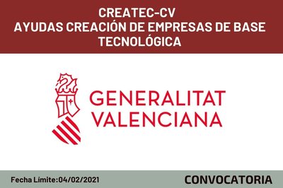 CREATEC CV - Ayudas Creación de Empresas de Base Tecnológica