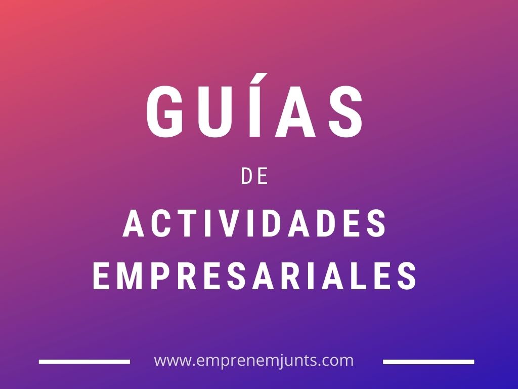 GUÍAS DE ACTIVIDADES EMPRESARIALES