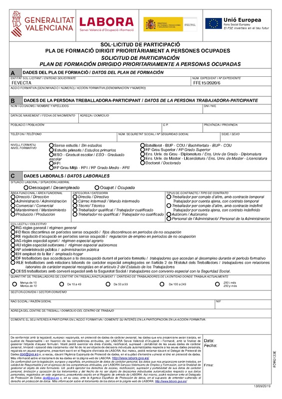 Ficha solicitud