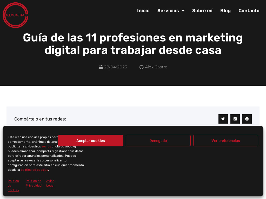 11 profesiones en marketing digital para trabajar desde casa | 2023